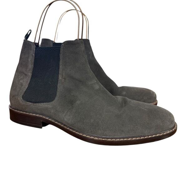 Crown Vintage Glory 2 Chealsea Gray Suede Leather Ankle Boots Shoes Mens sz 12 M - Picture 1 of 16